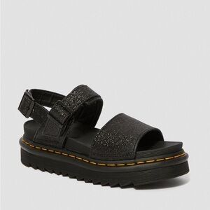 RARE Dr. Martens Voss Midnight Glitter Strap Sandals
